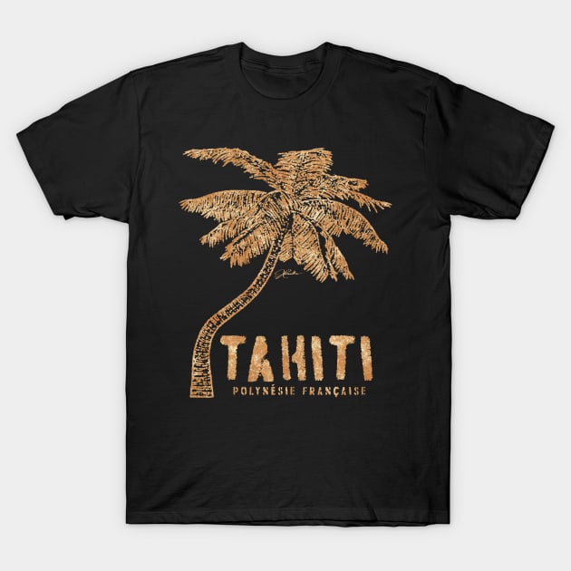 Tahiti, French Polynesia, Palm Tree T-Shirt by jcombs